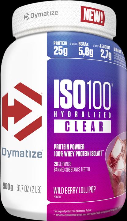 Image du produit Dymatize ISO100 Clear Whey (Sucette aux baies sauvages, 1 pcs, 900 g)