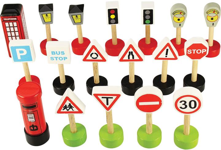 Produktbild Bigjigs Hölzerne Verkehrszeichen