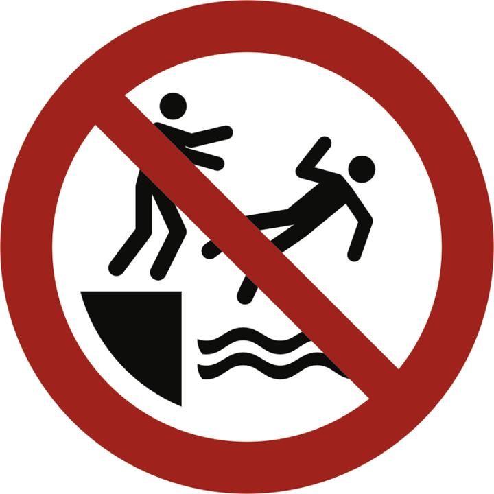 Image du produit Moravia Panneau d'interdiction Ne pas pousser dans l'eau Aluminium, Ø 400 mm