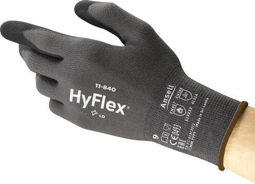 Produktbild HyFlex Arbeitshandschuhe 11840R090-1P Grösse 9 Schwarz 12 Paar (9)