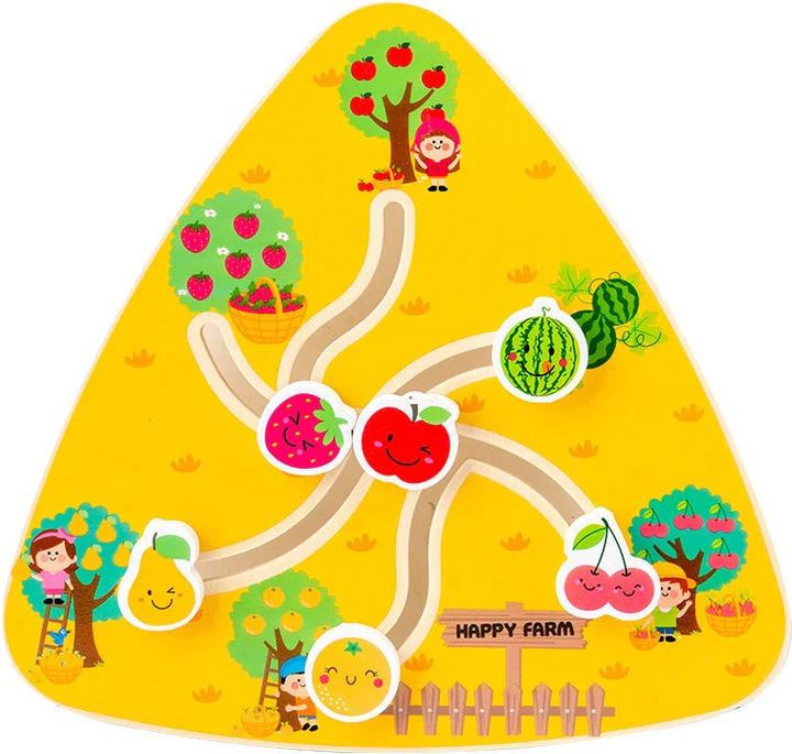 Activity Board Labyrinthes en bois Jouet Animal Fruit Digital Forme Slide Puzzle Matching Game Educational