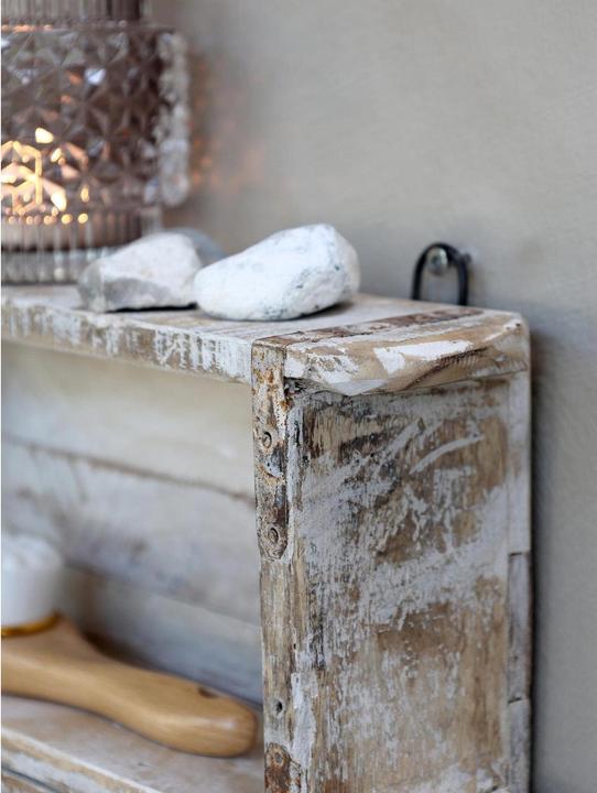 Actual product image Chic Antique Wall Shelf Old Brick Shape Shelf, White (9 x 30 x 45 cm)