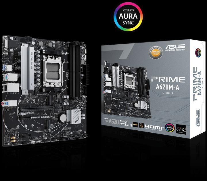 Actual product image ASUS Prime A620M-A-CSM (AM5, AMD SoC, mATX)