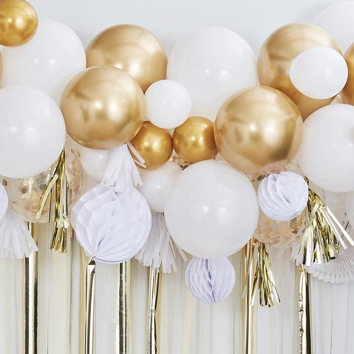 Immagine prodotto Ginger Ray Scatola di palloncini e decorazioni per feste in oro