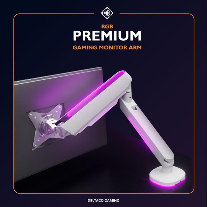 Produktbild Deltaco Gaming RGB - Single Arm Monitorhalterungen (Tisch, 32")