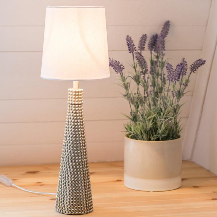 Image du produit By Rydens Lampe de table Lofty Slim H 54 cm satin/abat-jour blanc E27 4002090-6508 (E27)