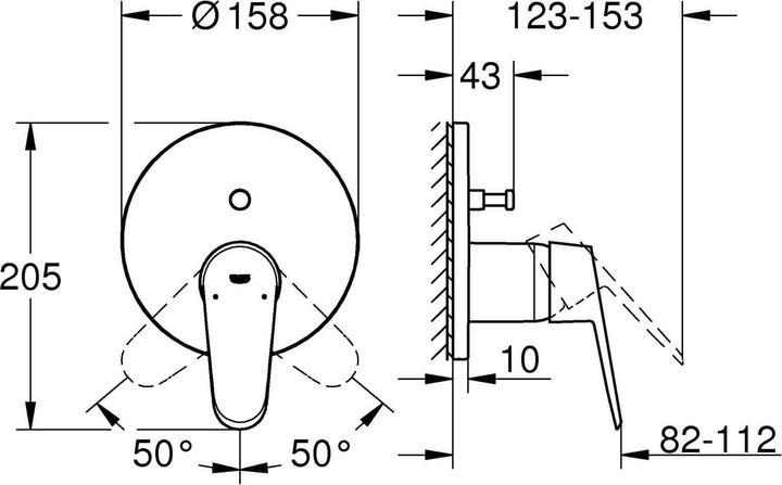 Actual product image Grohe Eurodisc Cosmopolitan single-lever bath mixer