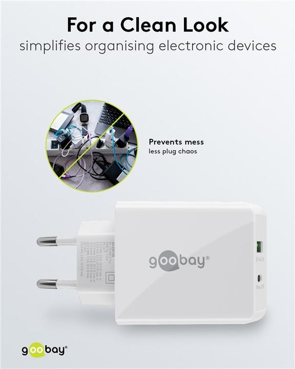 Actual product image Goobay Dual USB Quick Charger (30 W)