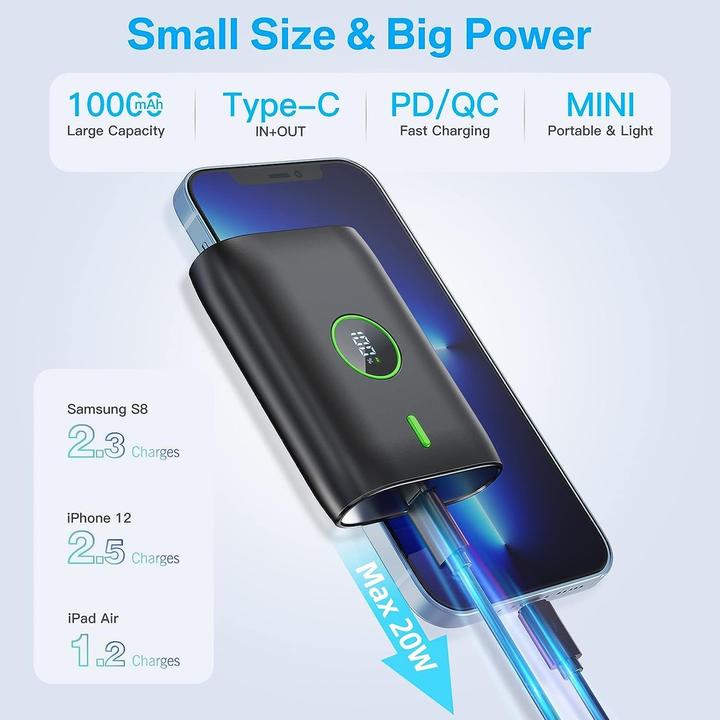 Immagine prodotto Bogseth Powerbank (10000 mAh, 22.50 W)