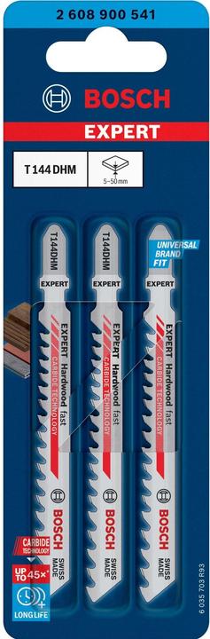 Actual product image Bosch Professional Zubehör EXPERT 'Hardwood Fast' T 144 DHM Jigsaw blade, 3 pieces