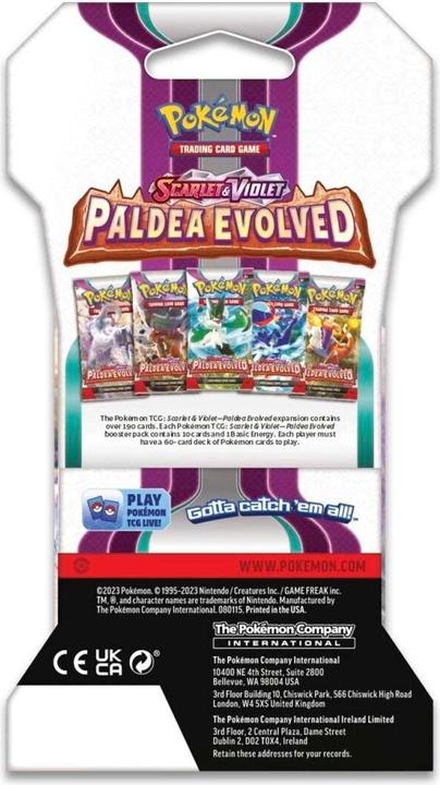 Image du produit Pokémon JCC - Écarlate et Violet - Pack de Booster Blister Évolutions à Paldea (1 Booster aléatoire) (Anglais, Pack de boosters)