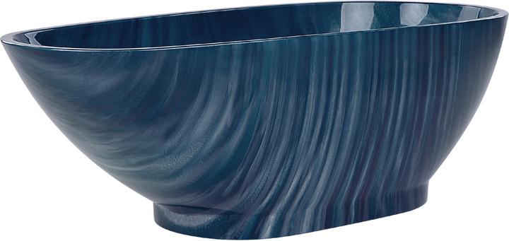 Produktbild Beliani Badewanne freistehend marineblau Marmor Optik 170 x 80 cm RIOJA (178 l, 170 cm)