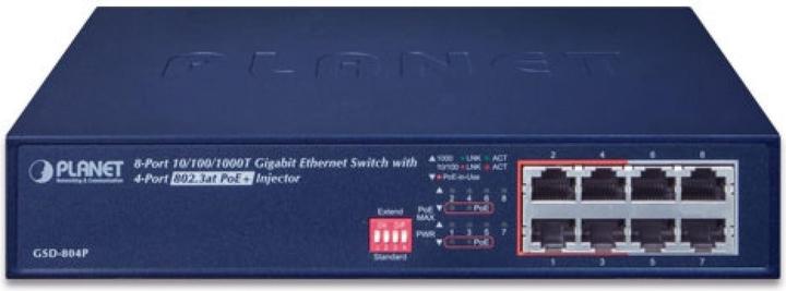 Actual product image Planet Gsd-804p (8 ports)