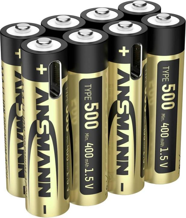 Immagine prodotto Ansmann 1311-0031 Batteria al litio ricaricabile micro (AAA) 400 mAh 1,2 V 8 pz. (8 pz., AAA, 400 mAh)