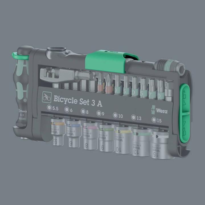 Actual product image Wera Bicycle Set 3 A (TX20x25, TX30x25, TORX25X25, PH2X 25mm, 4.0x25, TX10x25, T27x25mm, 851/1 Z PH: 1 x PH 1x25, TX15x25)