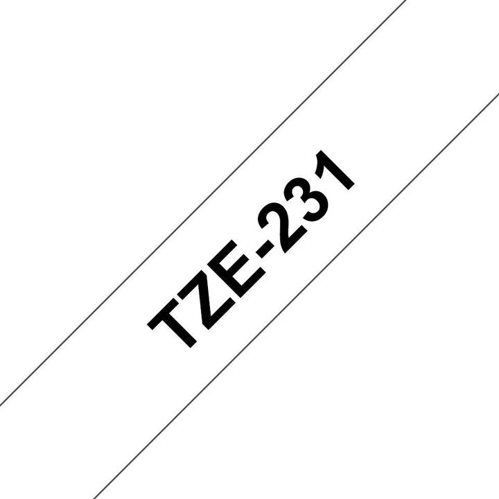 Immagine prodotto Brother TZe-231 (1.20 cm, Bianco, Nero)