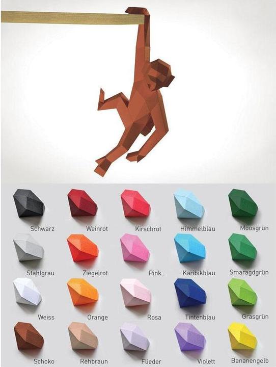 Immagine prodotto Liebesreh ÄFFCHEN STAHLGRAU - Set artigianale - Scimmia, grigio acciaio