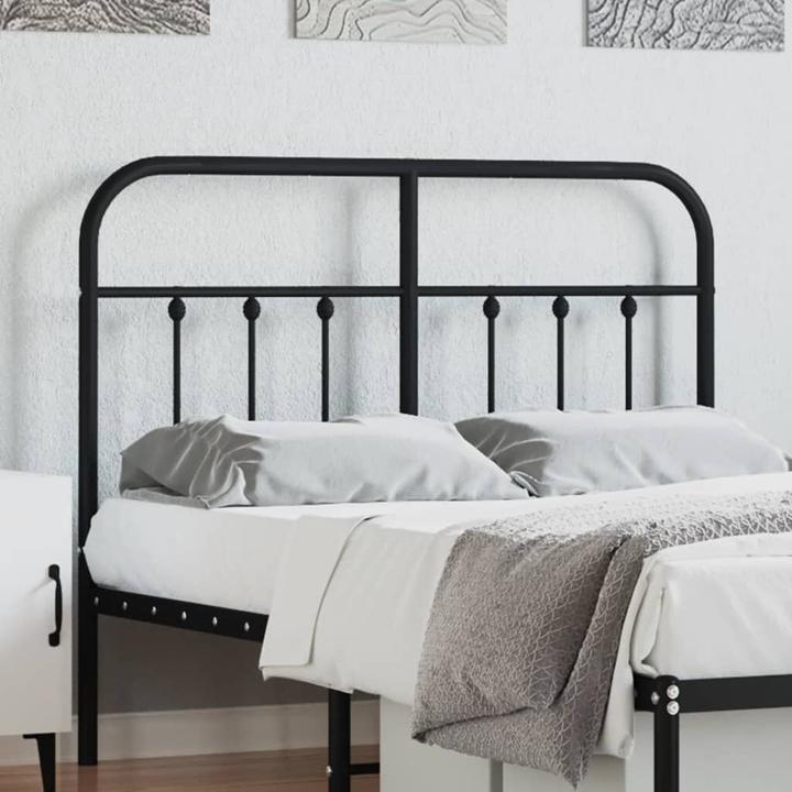Image du produit VidaXL Kopfteil Metall Schwarz 120 cm, Farbe: Schwarz, Material (125 x 3 x 100 cm)
