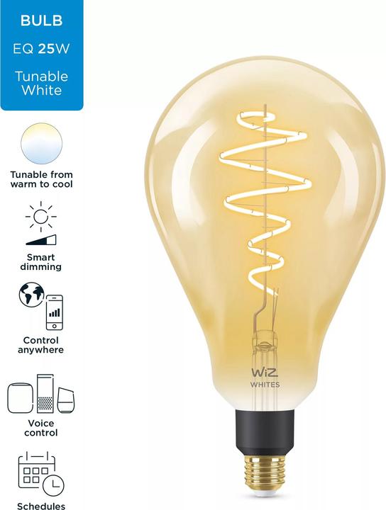 Etichetta energetica WiZ Filamento d'epoca (E27, 6.50 W, 390 lm, 1 x, E)