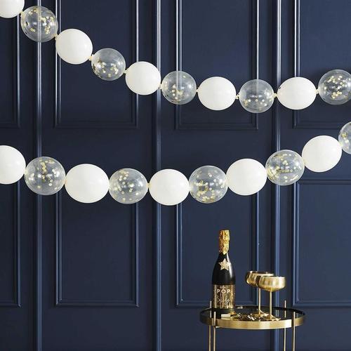Produktbild Ginger Ray Ballongirlande - Weiss Gold (24 stk)