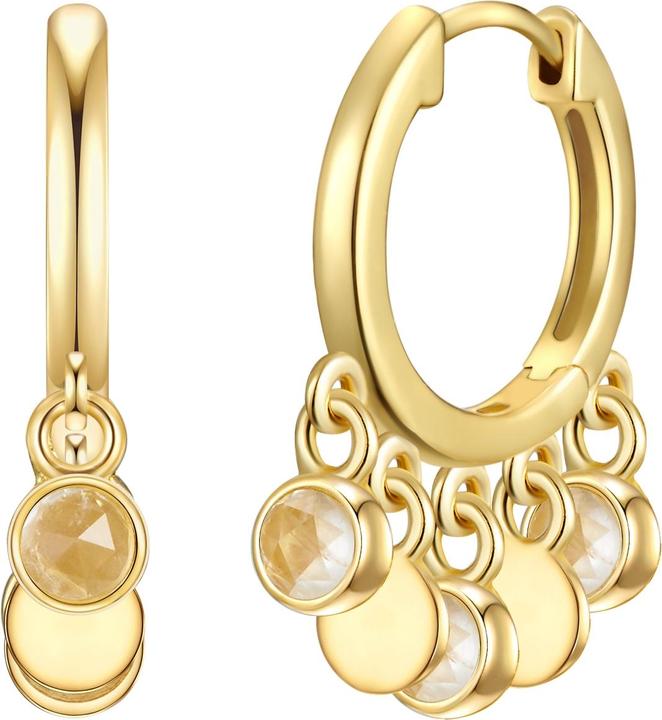 Actual product image Glanzstücke München Ladies Sterling Silver Moonstone Yellow Gold - 28677 (Sterling Silver)