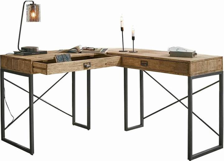 Produktbild Loberon Schreibtisch Lemuel antikbraun/schwarz (H, B)