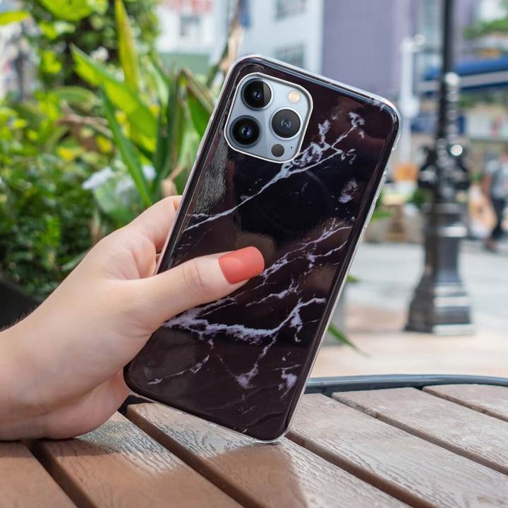 Image du produit Cover-Discount iPhone 15 Pro Max - Étui en caoutchouc silicone Noir Marbre (Apple iPhone 15 Pro Max)