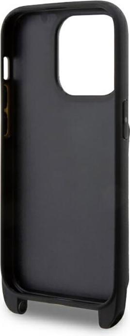 Actual product image Karl Lagerfeld KLHCP14XCSAKCPMK iPhone 14 Pro Max 6.7" hardcase czarny/black Crossbody Saffiano Karl (Apple iPhone 14 Pro Max)