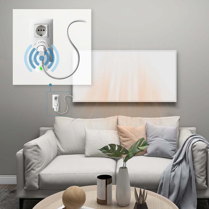 Produktbild Wiltec Infrarotheizung und WLAN Thermostat Set Heizpaneel 290W IR Wandheizung (290 W)