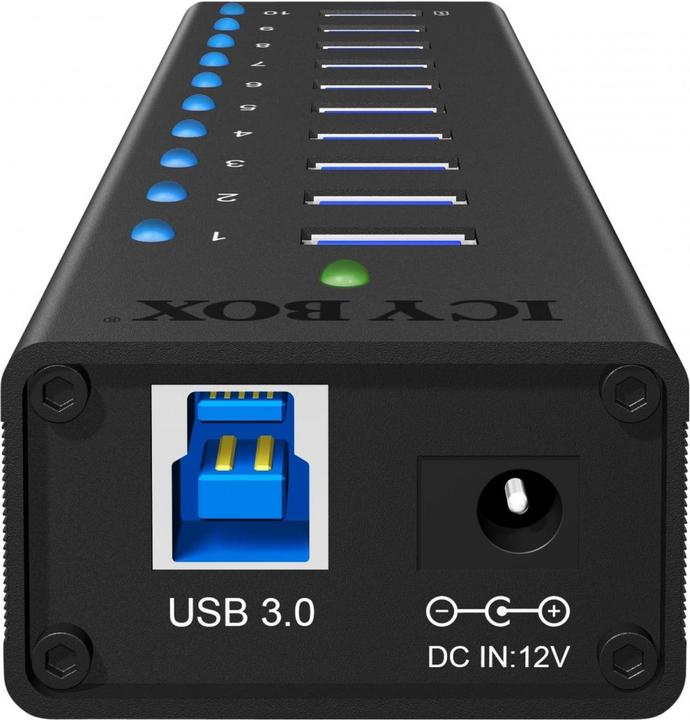 Image du produit Icy Box Ib-Ac6110 (USB-B, 10 Ports)