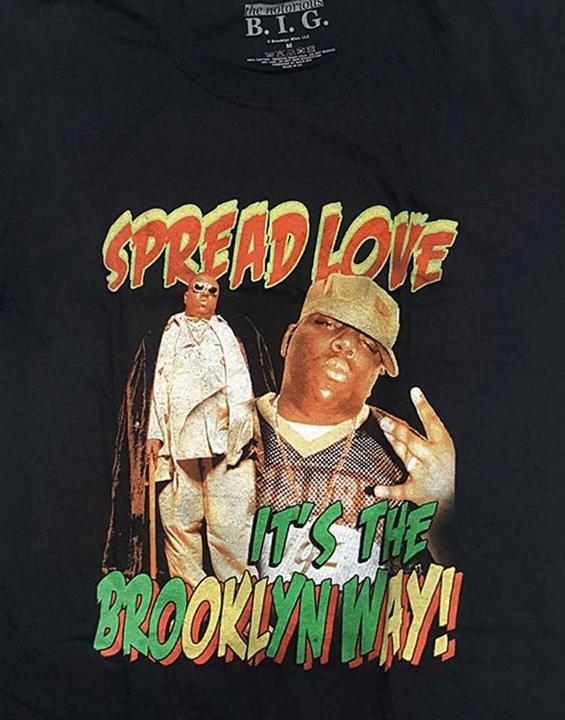Image du produit Biggie Smalls Adulte Spread Love It's The Brooklyn Way T-shirt (M)