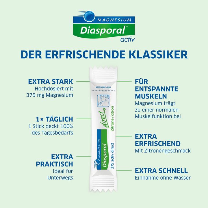 Produktbild magnesium diasporal 375 activ direct (20 Stück, Sachet, 34 g)