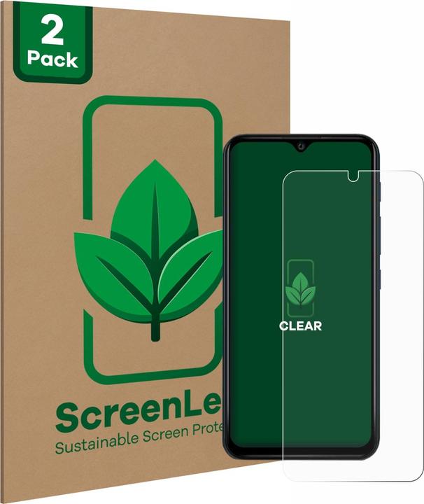 Actual product image ScreenLeaf Protective film sustainable screen protector screen protector film clear transparent (2 Piece, Wiko Y62 Plus)