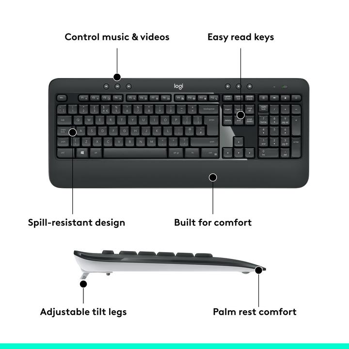 Immagine prodotto Logitech MK540 Advanced (CH, Senza fili)