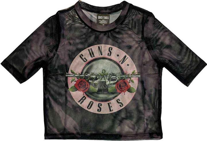 Guns N Roses Pink Tint Bullet Logo Crop Top (Girlie)