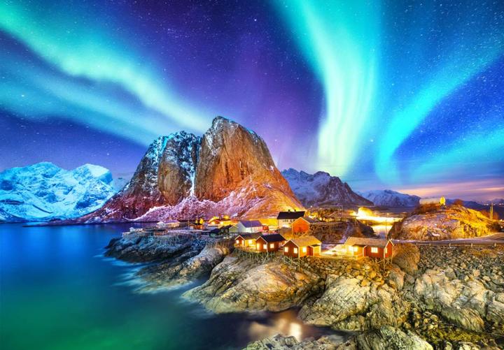 Actual product image D-Toys Puzzle 1000 pieces - Aurora Borealis, Norway (1000 pieces)