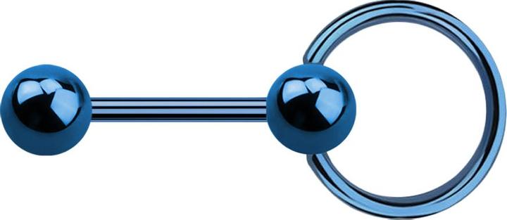 Image du produit Star Piercing Barbell dunkelblau mit Kugel und Kugel Ball Closure Ring (sans laiton, Acier chirurgical 316L)