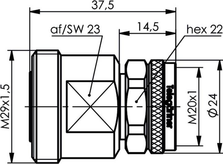 Nährwerte und Zutaten Telegärtner Adapter 4.3-10-St./7-16-Buchse