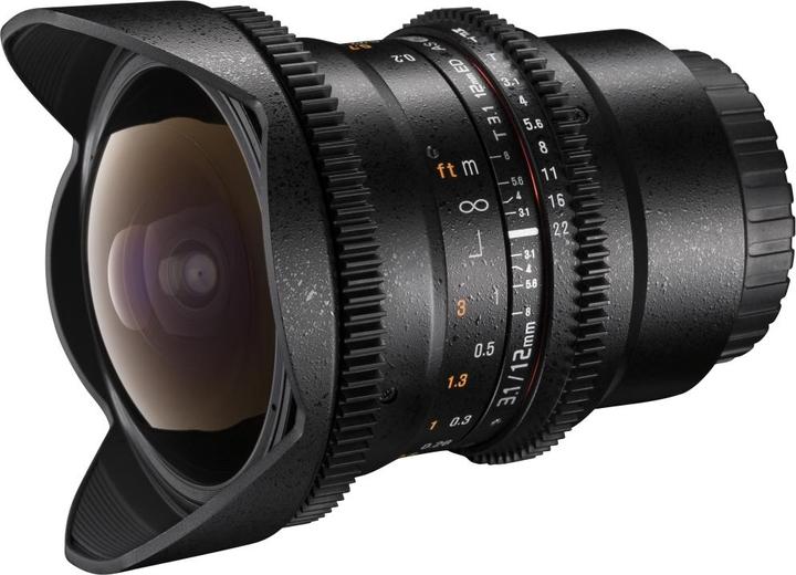 Actual product image Walimex 12/3.1 Fisheye Video DSLR Nikon F (Nikon F, APS-C / DX, full size)