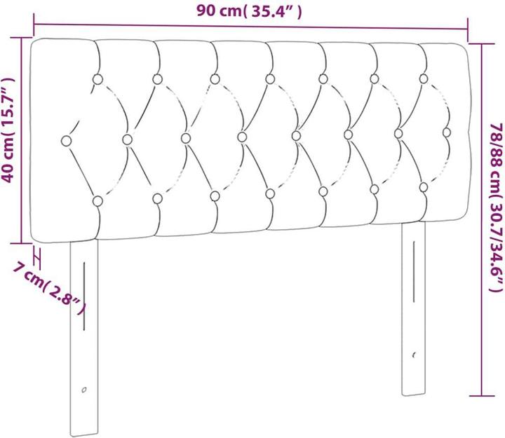 Produktbild VidaXL Naoma (90 x 7 x 78/88 cm)