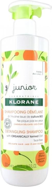 Klorane Junior Pfirsich Entwirrendes Shampoo (500 ml) (500 ml, Flüssiges Shampoo)
