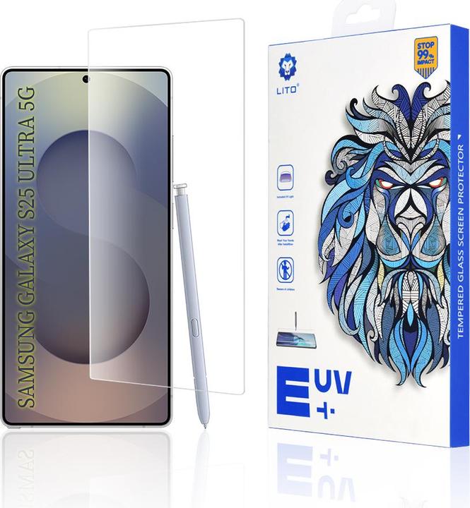 Immagine prodotto Lito - 3D UV Glass - Samsung Galaxy S25 Ultra - Clear (1 Pezzo/i, Samsung Galaxy S25 Ultra)