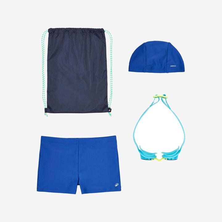 Produktbild Nabaiji Boys’ swimming kit - 100 Blue (12, 13, 14)