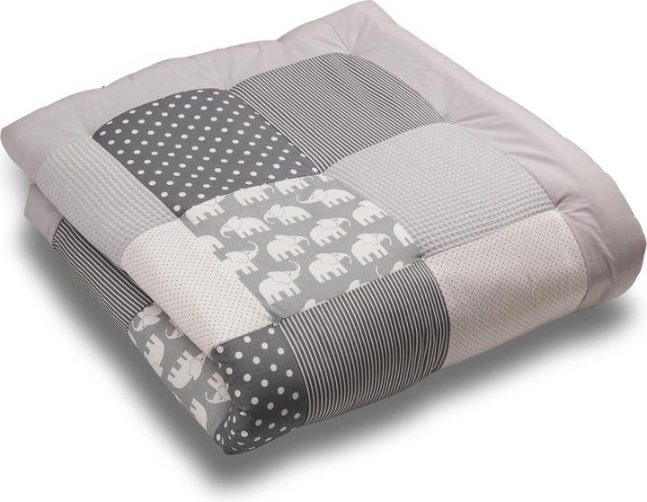 Image du produit Ullenboom Tapis d'éveil Eléphants gris 120 x 120 cm