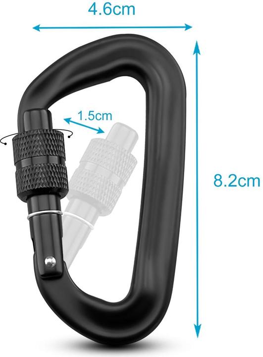 Image du produit Intirilife Lot de 4 mousquetons pour charges lourdes