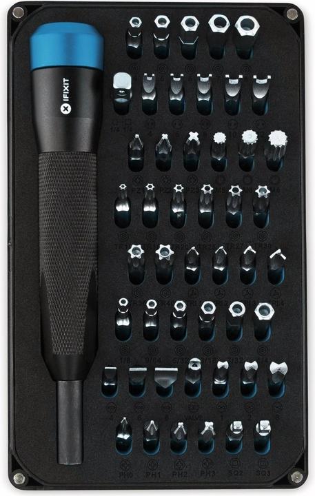 Produktbild iFixit Mahi Precision Bit Set (2, 3, 4, 5, 6, 7, 3/16, TR35, T TR 27, T TR 15, 5/32, T TR 20, 8 mm ∙ TR10, TR40 ∙ 1/4, PZ 3 ∙ 4, PH 3 ∙ PZ 1, T TR 25, 7/32, T TR 30, PH0, 1/8, 8 mm ∙ 2, 3 ∙ 1, 9/64 ∙ 4, PH1, PH2, PZ2)
