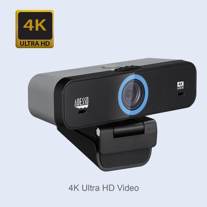 Actual product image Adesso 4k Ultra HD Webcam With Build In Adjustable Fov Audio/Video Pr (8.60 Mpx)