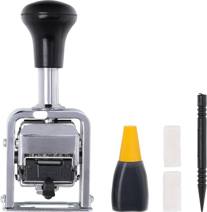 Immagine prodotto Office Products Numeratrice automatica BÜROPRODUKTE, 6 cifre, altezza cifre 4,5 mm, argento