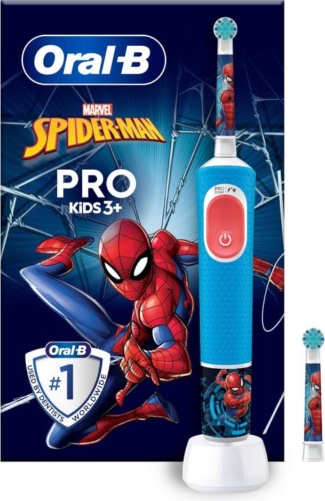 Oral-B Spazzolino Elettrico Ricaricabile Pro Kids con personaggi Marvel Spider-Man, 2 Testine, da 3 Anni In (Spazzolino oscillante)