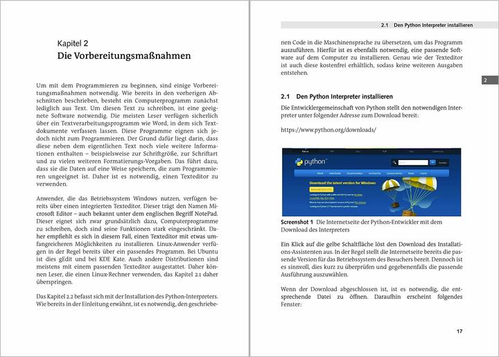 Immagine prodotto Python 3 Programmieren für Einsteiger (Tedesco, Michael Bonacina, 2018)